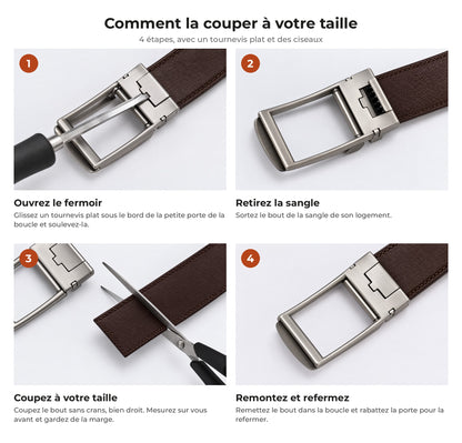 Notice : comment couper la ceinture automatique Ivelko à votre taille en 4 étapes